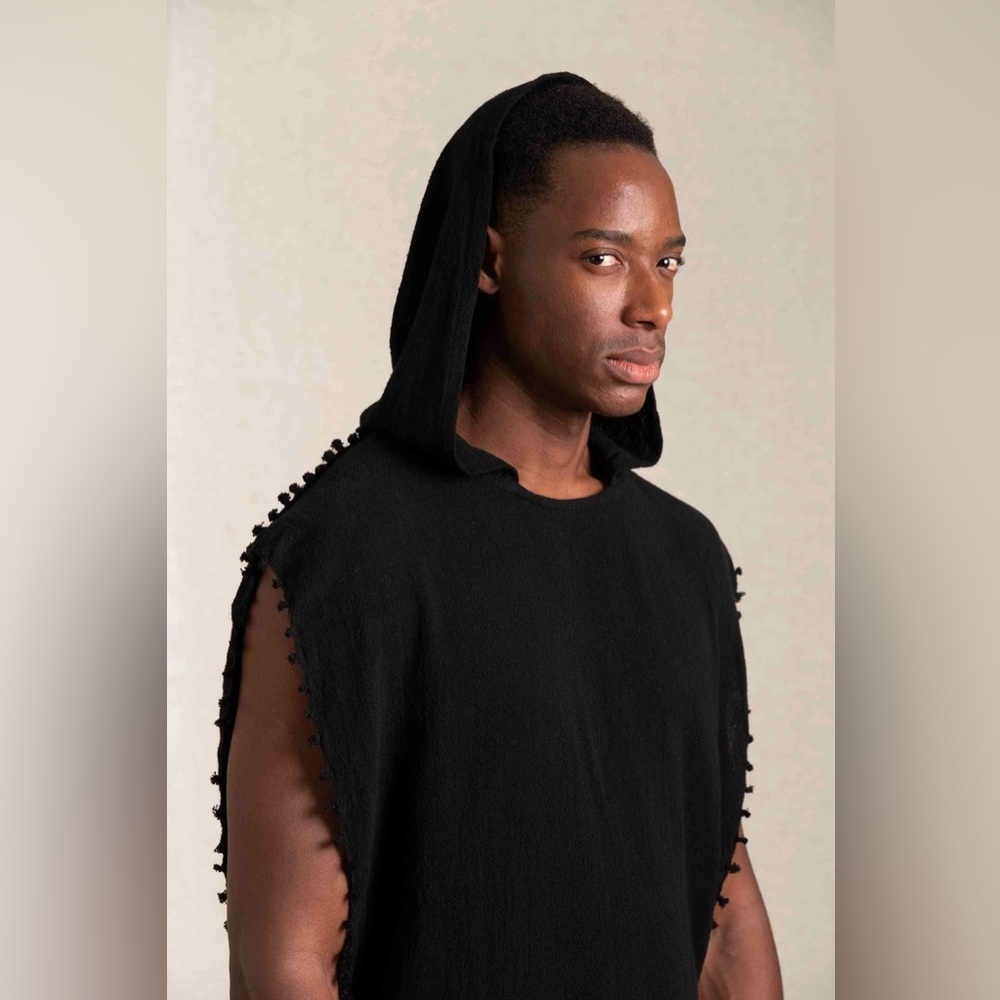 CARAVANA HADES SHIRT - BLACK Ntuchi Artisanal Cotton Gauze | OS - Picture 5 of 17